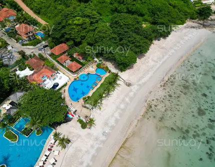 Tongson Beachfront Villa – bird eye view