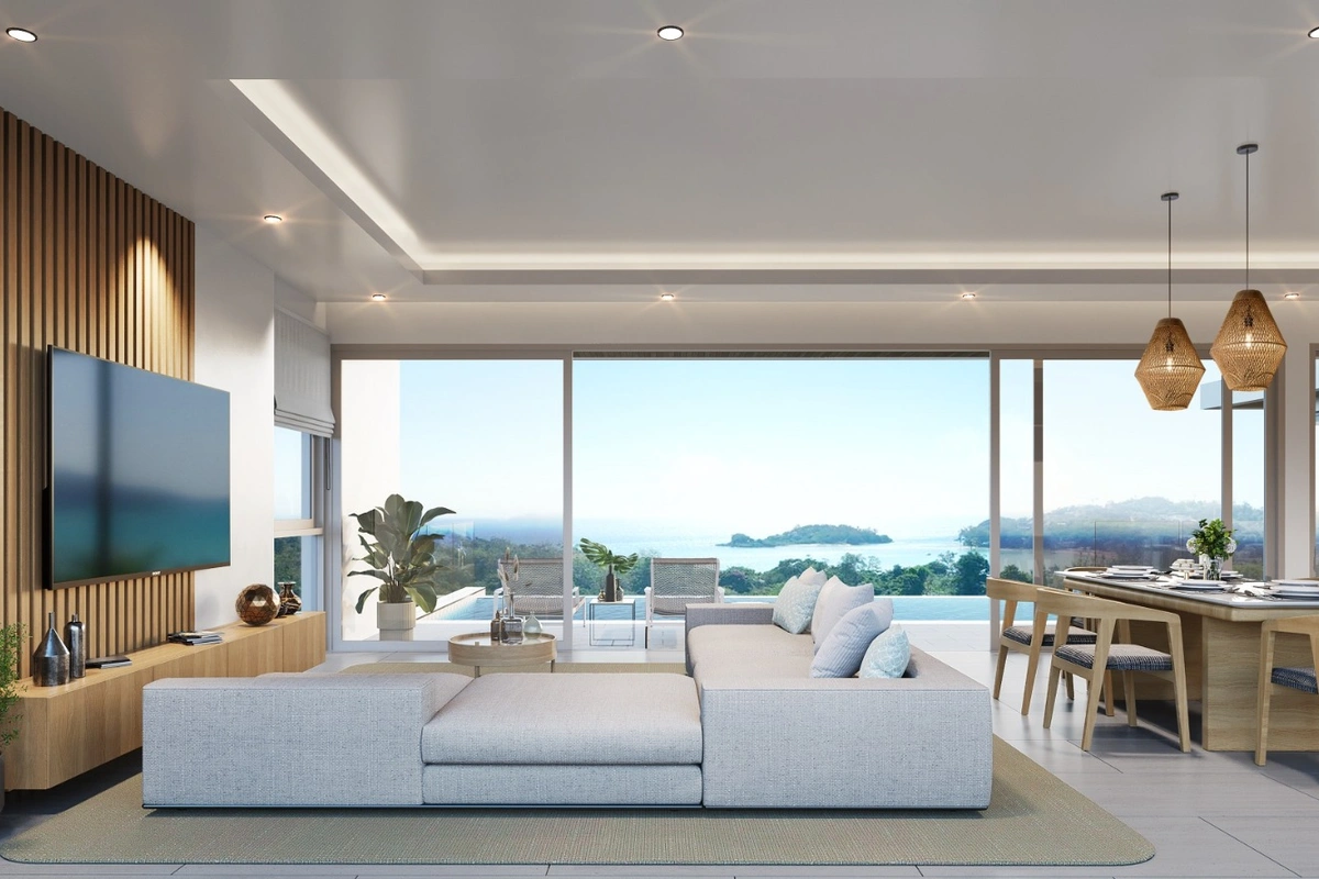 Horizon 32 living room with view
