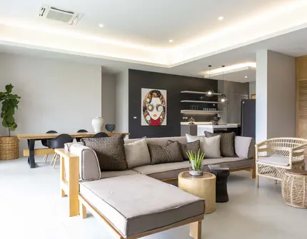 Luxury villas on Phuket Manick Hillside living room