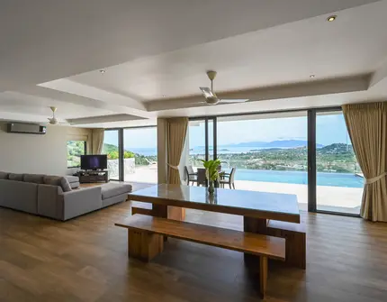Luxury villas on Samui Villa Kelly 6 Bedroom Seaview Pool Villa living area