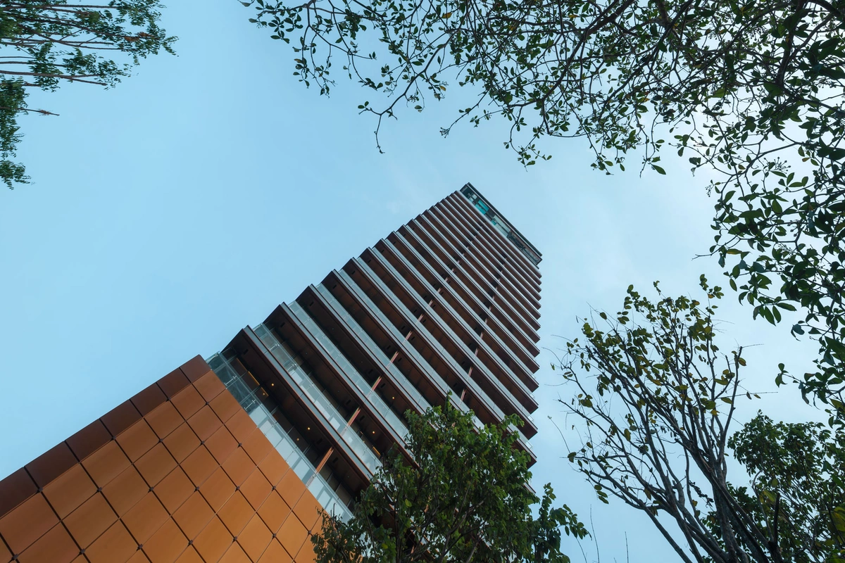 Khun by Yoo luxury condo in Bangkok building view