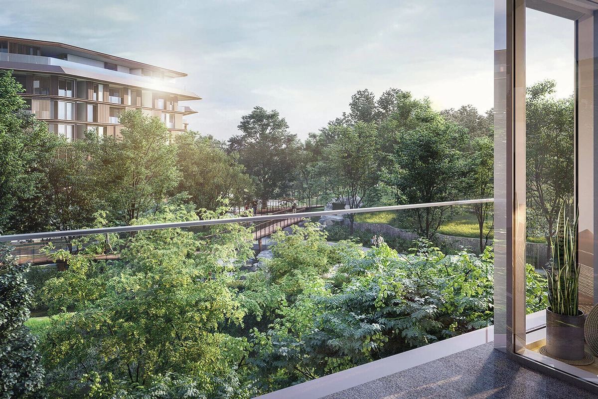 Mulberry Grove at The Forestias Luxury Bangkok Condo courtyard