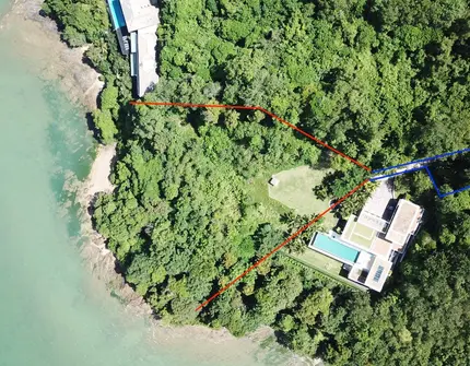 Tamarind Bay oceanfront land -  above view
