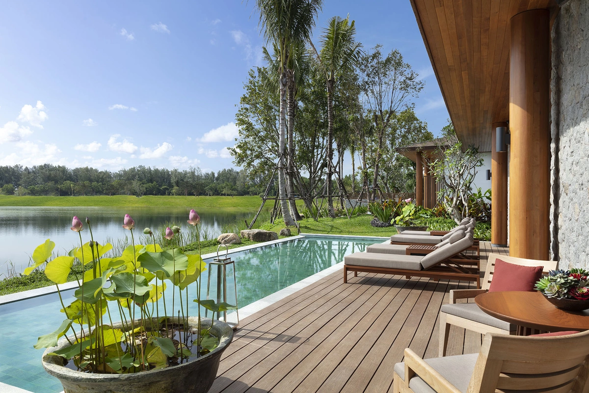 Aquella Lakeside Phang Nga golf villa patio