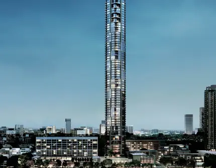 Four Seasons Private Residences Bangkok - front view of the tower