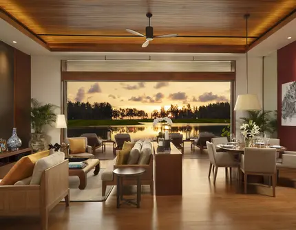 Aquella Lakeside Phang Nga golf villa sunset view