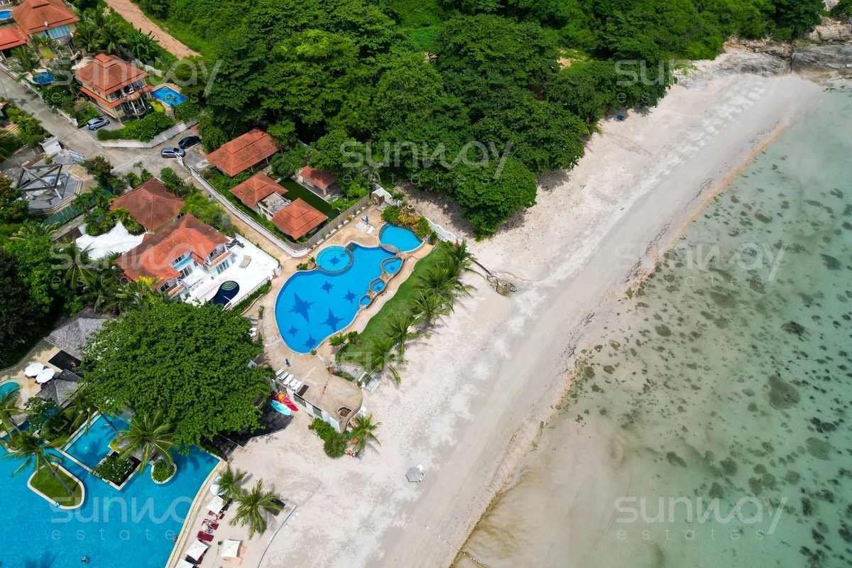 Tongson Beachfront Villa – bird eye view