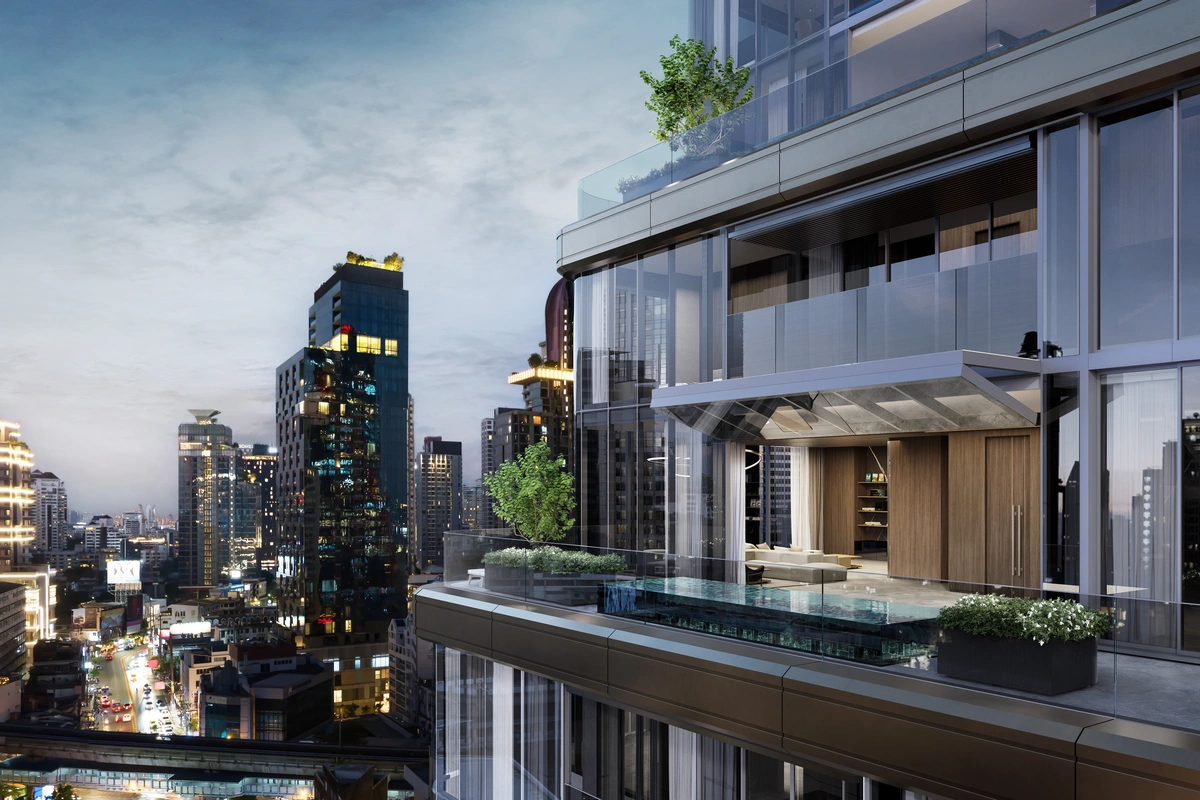 Power Tower Bangkok - exterior balcony