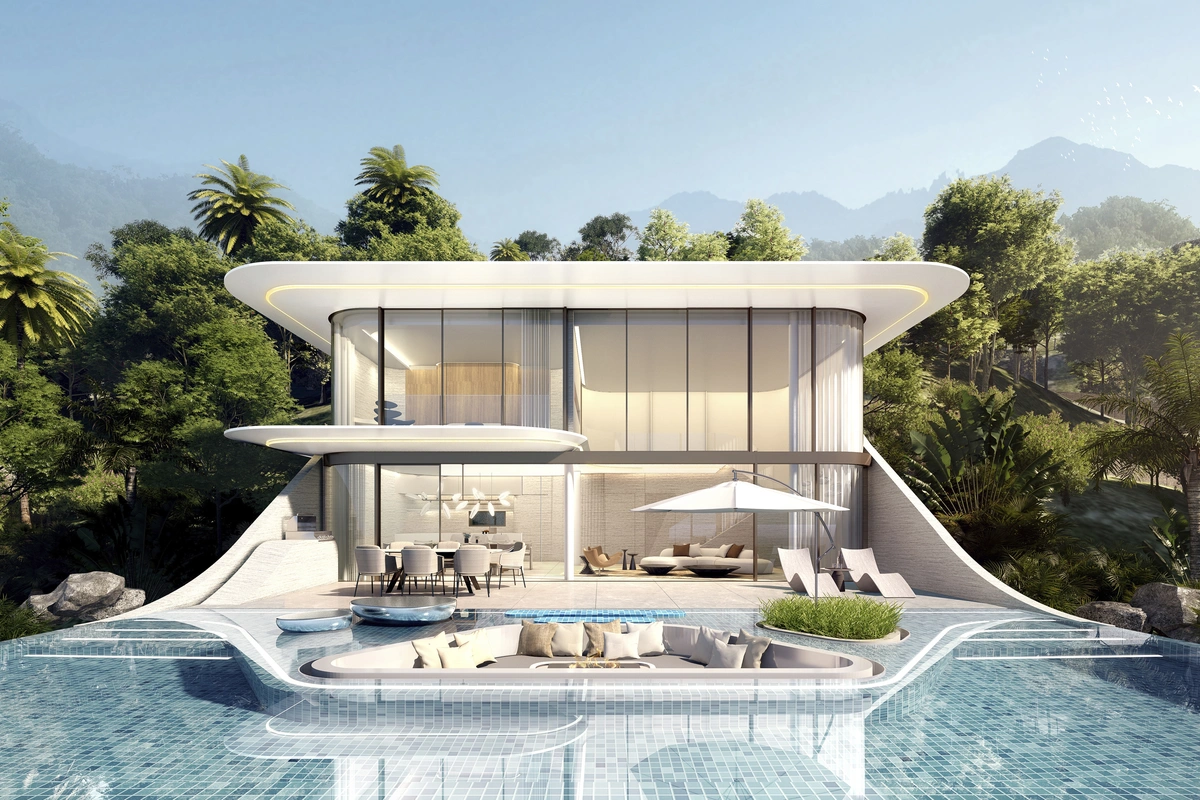 Aurora Kata Top Sea View Villa exterior pool