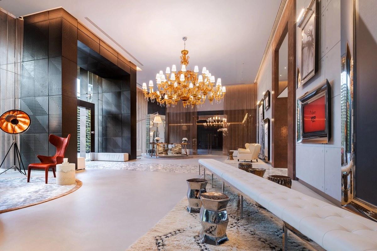 Khun by Yoo luxury condo in Bangkok lobby