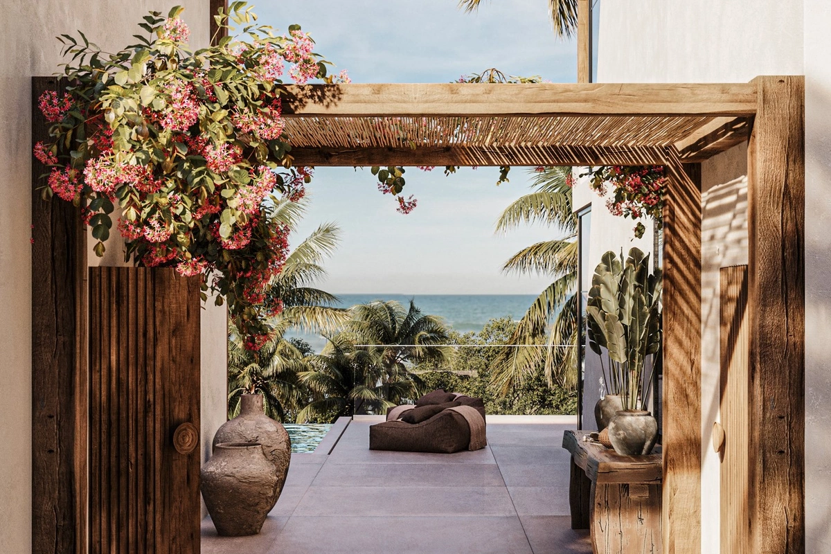 Chandra Samui designer villas - corridor space