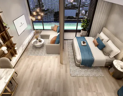 Grand Hampton Origin Bedroom and Living Room