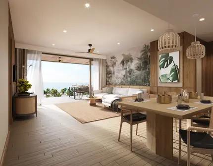 Condominium on Phuket Laguna Beachside 3 bedroom living area