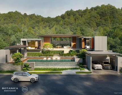 Botanica Montazure luxury villas Phuket - cascading villa front view