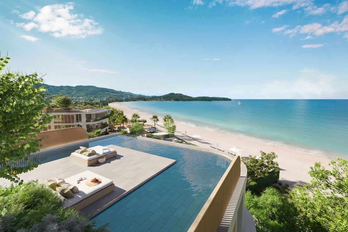 Banyan Tree Beach Residences Oceanus - View from swimming pool