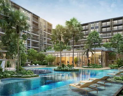 So Origin Bangtao resort condo - inner courtyard and pool