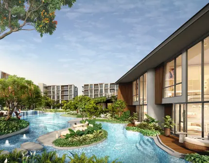 Rhea by Sansiri resort condo - swimming pool and water features