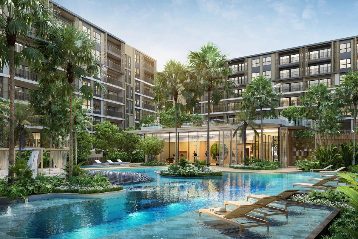 So Origin Bangtao resort condo - inner courtyard and pool